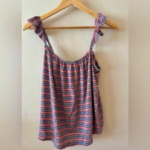 Vintage-Style Flutter Sleeve Tank Top